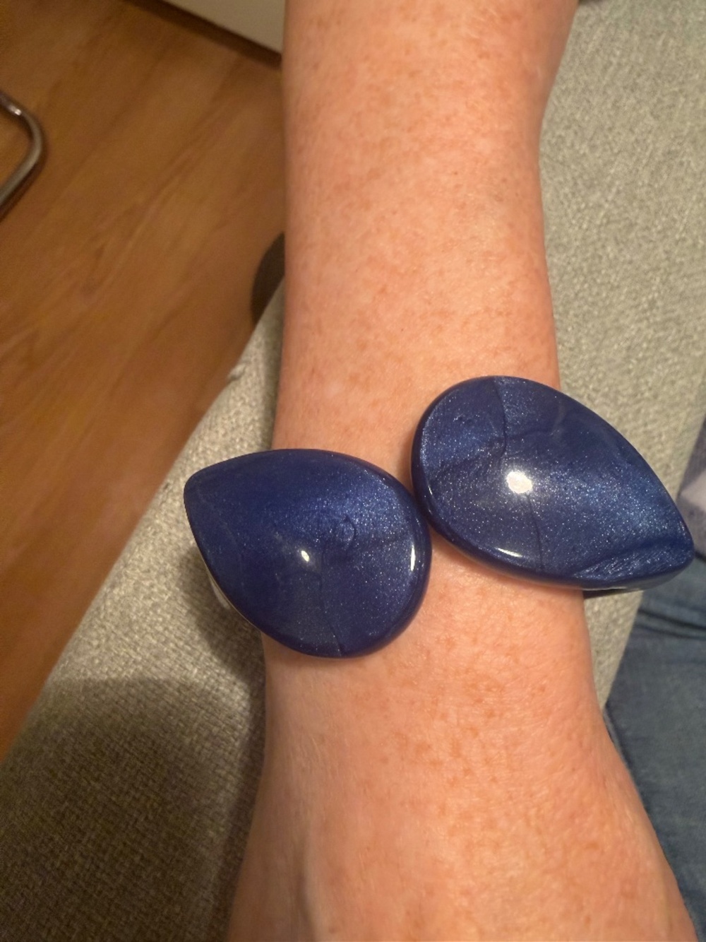 Angela Caputi Acrylic bracelet in lapis blue